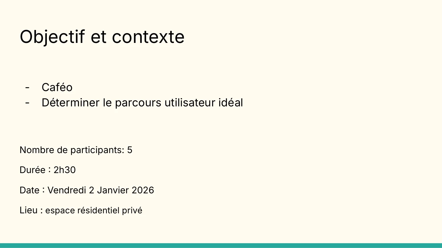 Objectif et contexte de l'atelier