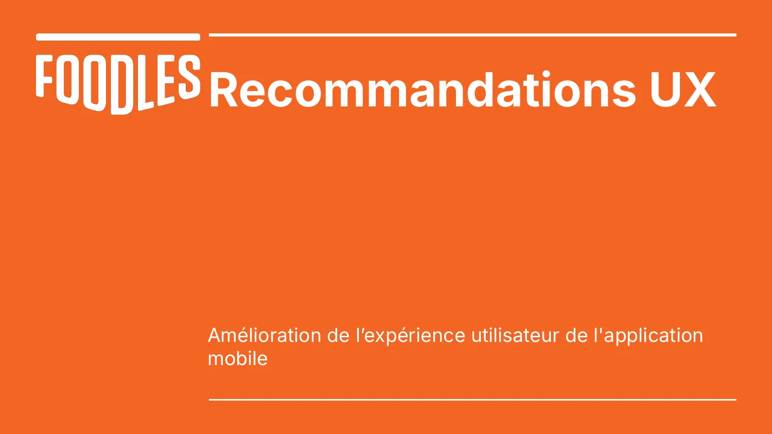 Couverture des recommandations UX